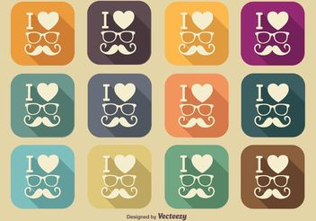Hipster Style Icons - vector #140021 gratis