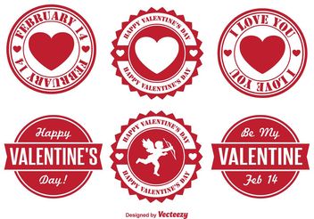 Valentine's Day Badges - vector gratuit #140051 