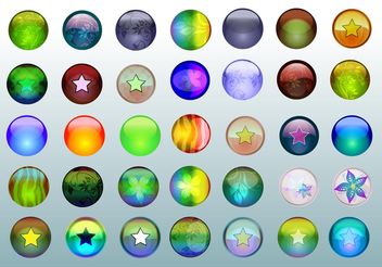 Free Glass Buttons - Free vector #140441