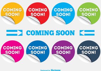 Coming Soon Labels/Stickers - Free vector #140791