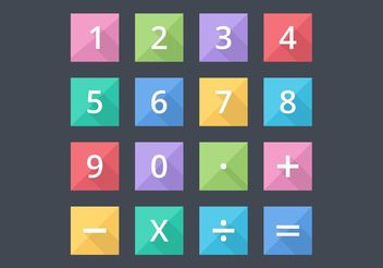 Free Numbers And Mathematical Flat Vector Icons - Kostenloses vector #141031