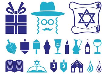 Hanukkah Icon Set - vector gratuit #141301 