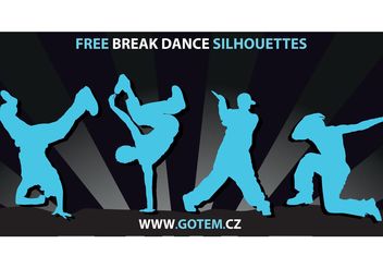 Breakdance Silhouettes - vector gratuit #141501 