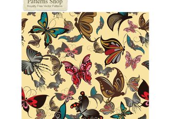 Free vector butterflies seamless pattern - Free vector #141561