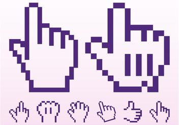 Pointer Hand Icons - бесплатный vector #142501