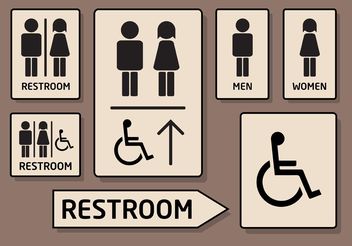 Rest Room Vector Icons - Free vector #142731