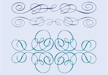 Swirling Line Ornaments - vector gratuit #143031 