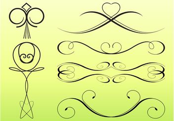 Swirling Decorative Lines - Free vector #143371