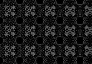 Black Floral Pattern - vector gratuit #143511 