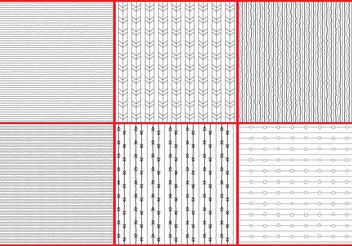 Black And White Line Patterns - Free vector #143641