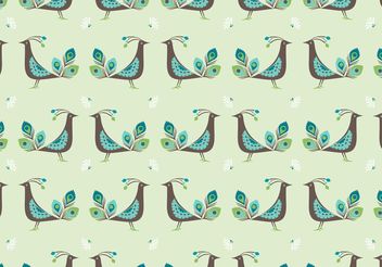 Free Peacock Vector Seamless Pattern - Free vector #143931