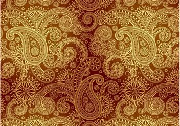 Golden Damask Pattern - бесплатный vector #144051