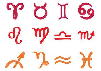 Zodiac Symbols Set - Free vector #144741