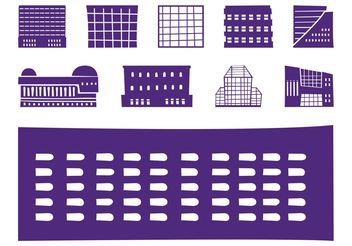 Buildings Silhouettes Set - Free vector #144861