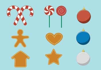 Vector Christmas Accessories - Free vector #144871