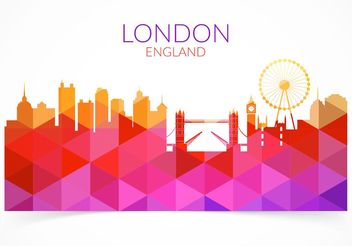 Free Abstract Colorful London Cityscape Vector - Free vector #144911