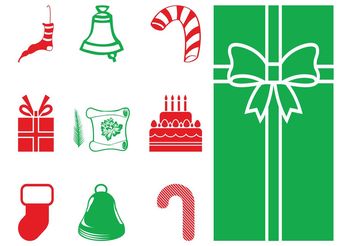Christmas Objects Silhouettes - vector #144941 gratis