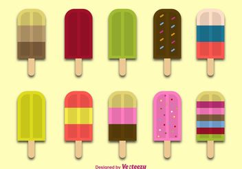 Ice-cream Vector Popsicles - Kostenloses vector #145071