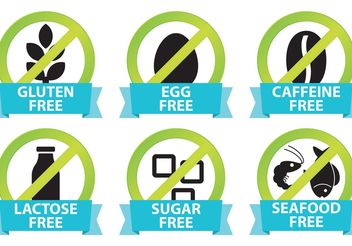 Food Allergy Icons - Kostenloses vector #145581