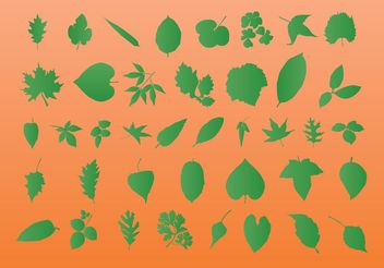 Leaf Vector Silhouettes - Free vector #145721
