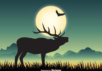 Wildlife Landscape Illustration - vector gratuit #146041 