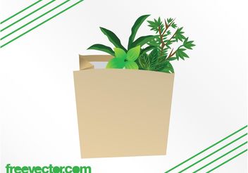Plants In Paper Bag - Kostenloses vector #146401