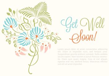 Free Vector Get Well Soon Card - Free vector #146581