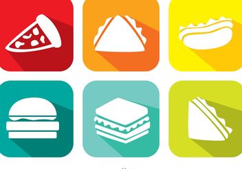 Bright Food Vector Icons - Free vector #146801