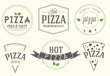 Free Vector Pizza Labels - Kostenloses vector #146891