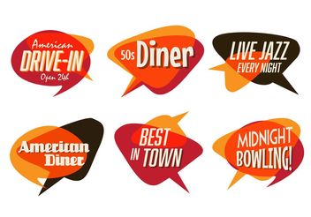 50s Diner, Jazz, and Fast Food Pack - vector gratuit #147031 