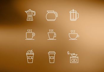 Free Line Coffee Vector Icons - Free vector #147181