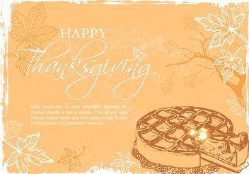 Free Happy Thanksgiving Vector Illustration - Kostenloses vector #147301