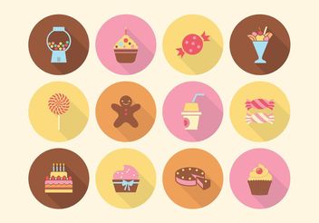 Free Cake And Sweets Vector Icons - vector #147621 gratis