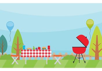 Camping Landscape Vector - Free vector #147801