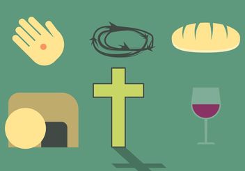 Religious Easter Set - Free vector #147961