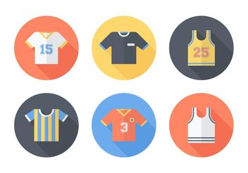 Free Sports Jersey Vector Icons - Free vector #148161
