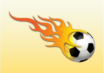 Soccer Ball On Fire - vector gratuit #148261 