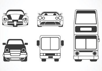 Free Vector Car And Bus Silhouette - Free vector #149171