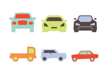 Car Front Silhouettes Vectors - Free vector #149181