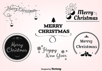 Free Christmas Vector Labels - Free vector #149251