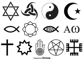Religious Symbol Vectors - vector gratuit #149391 