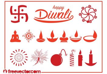 Diwali Graphics Set - Free vector #149571