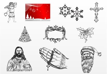 Christmas Design Pack - Free vector #149941