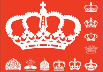 Crowns Silhouettes Set - Free vector #150081
