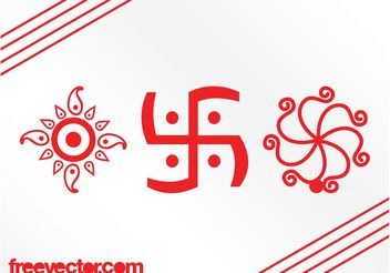 Indian Symbols Graphics - vector gratuit #150151 