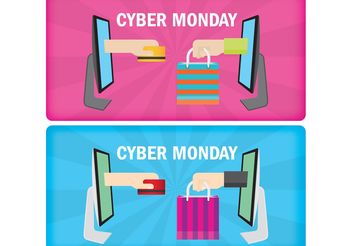 Cyber Monday Banners - Free vector #150631