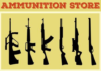Weapon and Gun Shape Collection - vector gratuit #150761 