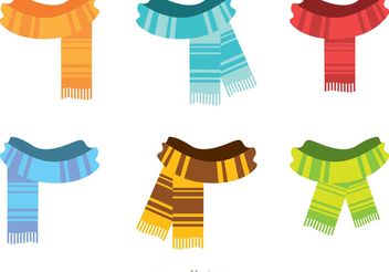 Fringed Neck Scarf Vectors - Free vector #150811