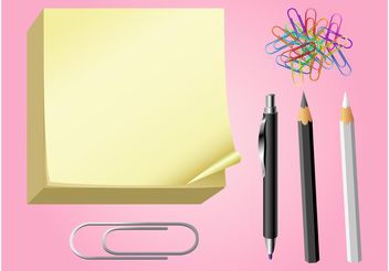 Office Supplies Vector Graphics - Free vector #151531
