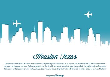 Houston Skyline Illustration - vector gratuit #151901 